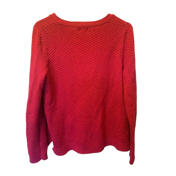 🌸3/$15🌸Fuchsia XL Pattern Long Sleeve Crew Neck Sweater - Picture 3 of 6